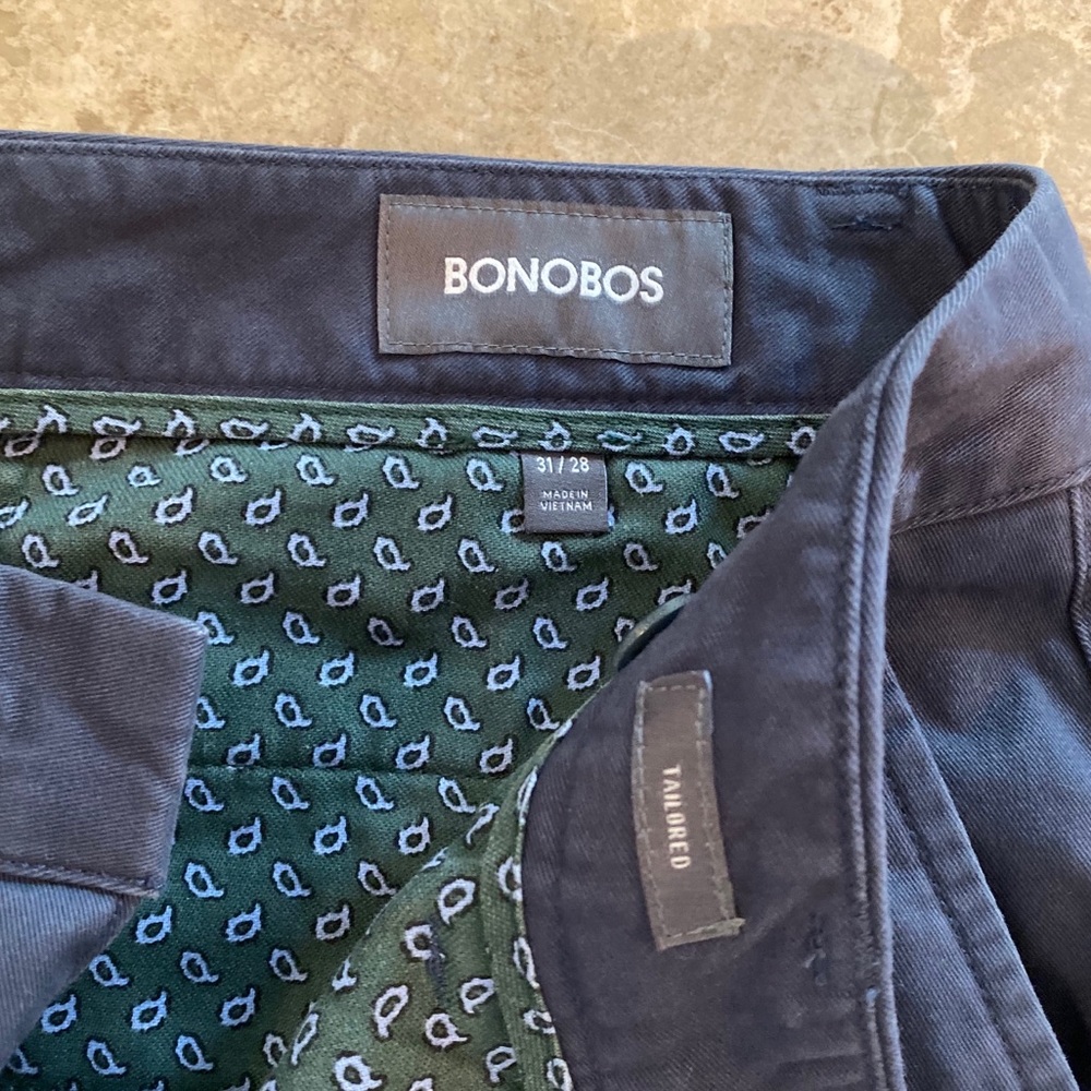 Bonobos Blue Lightweight Chinos 31x28